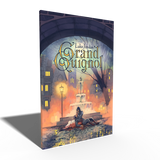 Book cover of 'Grand Guignol' by Luke Jordan with a city street scene illustration.