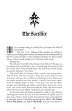 Book page with text and a decorative title on a white background