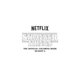Cover of 'Stranger Things' coloring book by Netflix on a white background