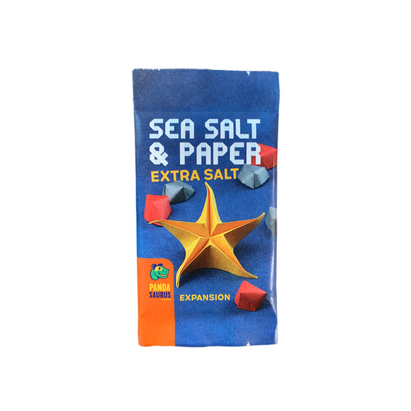 Packaging of 'Sea Salt & Paper Extra Salt' with a star design on a blue background