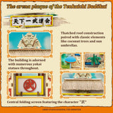 Plaque description of the Tenkaichi Budokai arena with architectural elements and text.