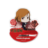 Anime character standee with red base and 'Jujutsu Kaisen' branding