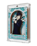 Anime character in a stylized frame with 'Fushiguro' text on a white background