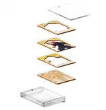 Set of decorative gold frames on a white background