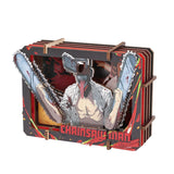 Chainsaw Man toy figure in a box with blades on a white background