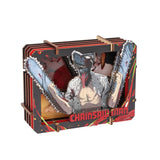 Chainsaw Man character in a box with a red and black design