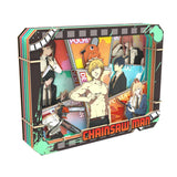 Product packaging for 'Chainsaw Man' with character illustrations and colorful design.