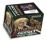 Box of Pathfinder Occult Spell Cards with illustrations on a white background