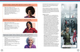 Brochure or magazine page with text and images of people, including a man in a red shirt and a woman in a purple shirt.