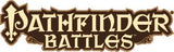 Pathfinder Battles logo with ornate text and decorative elements.