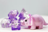 Pink Triceratops RPG Dice Set