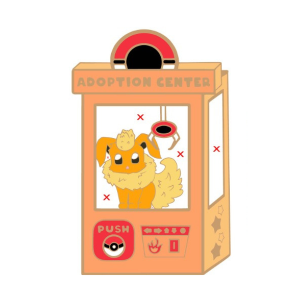 Pokemon: Shiny Flareon Adoption Center Enamel Pin