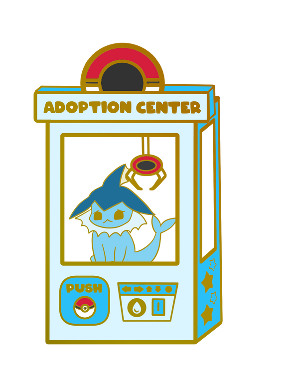 Pokemon: Vaporeon Adoption Center Enamel Pin
