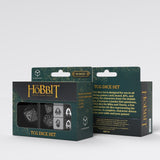 The Hobbit TCG Dice Set packaging on a white background