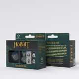The Hobbit TCG Dice Set packaging on a white background