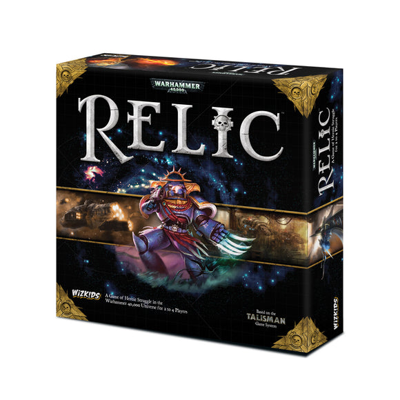 Board game box for 'Relic' by WizKids on a white background