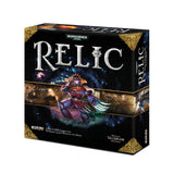 Board game box for 'Relic' by WizKids on a white background