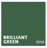 Solid block of brilliant green color swatch with a code
