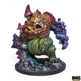 Colorful fantasy figurine with a base on a white background