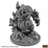 Gray fantasy monster figurine on a white background with 'Rampart Games' branding.
