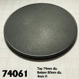 Reaper Miniatures: Round Plastic Gaming Base - 80mm (4)