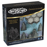 Heroscape Terrain System packaging with rock outcrop models on a white background