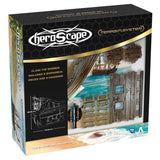 Box for a 'HeroScape' terrain system with shipwreck and cannon pieces on a white background
