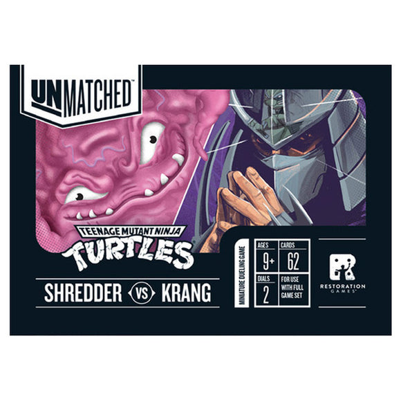 Unmatched Teenage Mutant Ninja Turtles Shredder vs Krang trading card game box