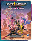 Power Rangers roleplaying game sourcebook titled 'Across the Stars' with characters on a cosmic background.