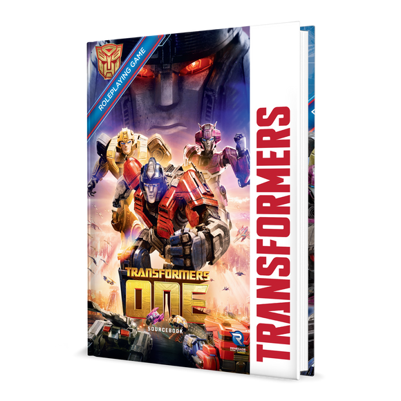 Transformers book with robot characters on a white background