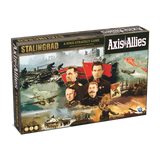 Axis & Allies Stalingrad strategy game box with military imagery and character portraits.