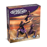 HeroSphere Age of Annihilation Shishi Miniature box with warrior figures on a purple background