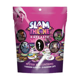 Pink packaging of 'Slam Throne Outcasts' with images of slammers and a question mark symbol.