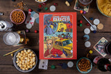 One-page RPGs book on a table with snacks and drinks