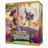 Board game box titled 'Wilds Unknown' with cartoon characters in a forest setting.