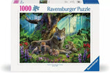 Ravensburger puzzle box with a wolf and cubs in a forest design