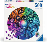 Ravensburger 'Circle of Colors' puzzle box with colorful design and '500' label