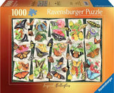 Ravensburger 1000-piece puzzle box featuring tropical butterflies and flowers