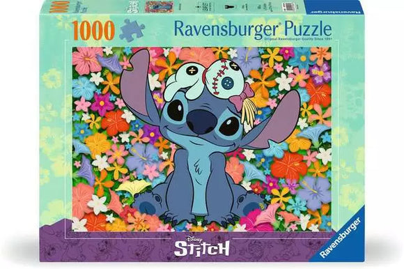 Ravensburger Stitch puzzle box with colorful design and flowers