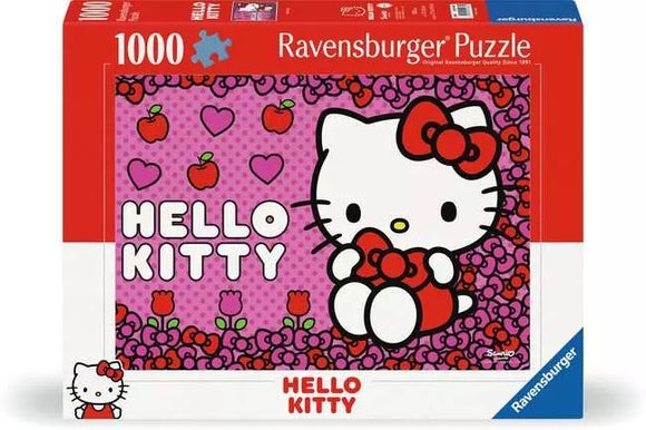Ravensburger Hello Kitty puzzle box with a pink background and character illustration.