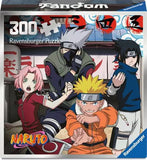 Ravensburger Naruto puzzle box with four characters on a blue background