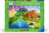 Ravensburger Minecraft puzzle box with a colorful illustration of a Minecraft world.