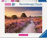 Ravensburger puzzle packaging with a scenic image of a path through a heather field.