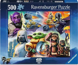 Ravensburger Star Wars puzzle box with characters and vehicles on a blue background