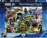 Ravensburger Star Wars puzzle box with characters and helmets on a blue background