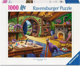 Ravensburger puzzle packaging with a fantasy room illustration