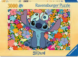 Ravensburger puzzle box featuring Disney's Stitch with colorful flowers
