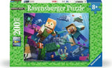 Ravensburger Minecraft puzzle box with characters and green border