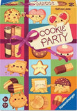 Cookie-themed party game box with colorful design and 'Cookie Party' text, featuring various cartoon-like cookies.