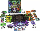 Board game set with colorful components and 'Villainous Unstoppable!' box on a white background